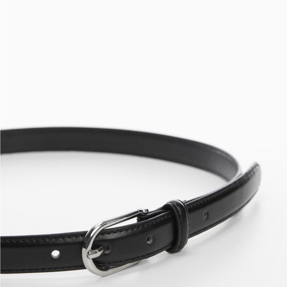 MNG Mango Buckle Skinny Belt NWOT - Picture 8 of 9